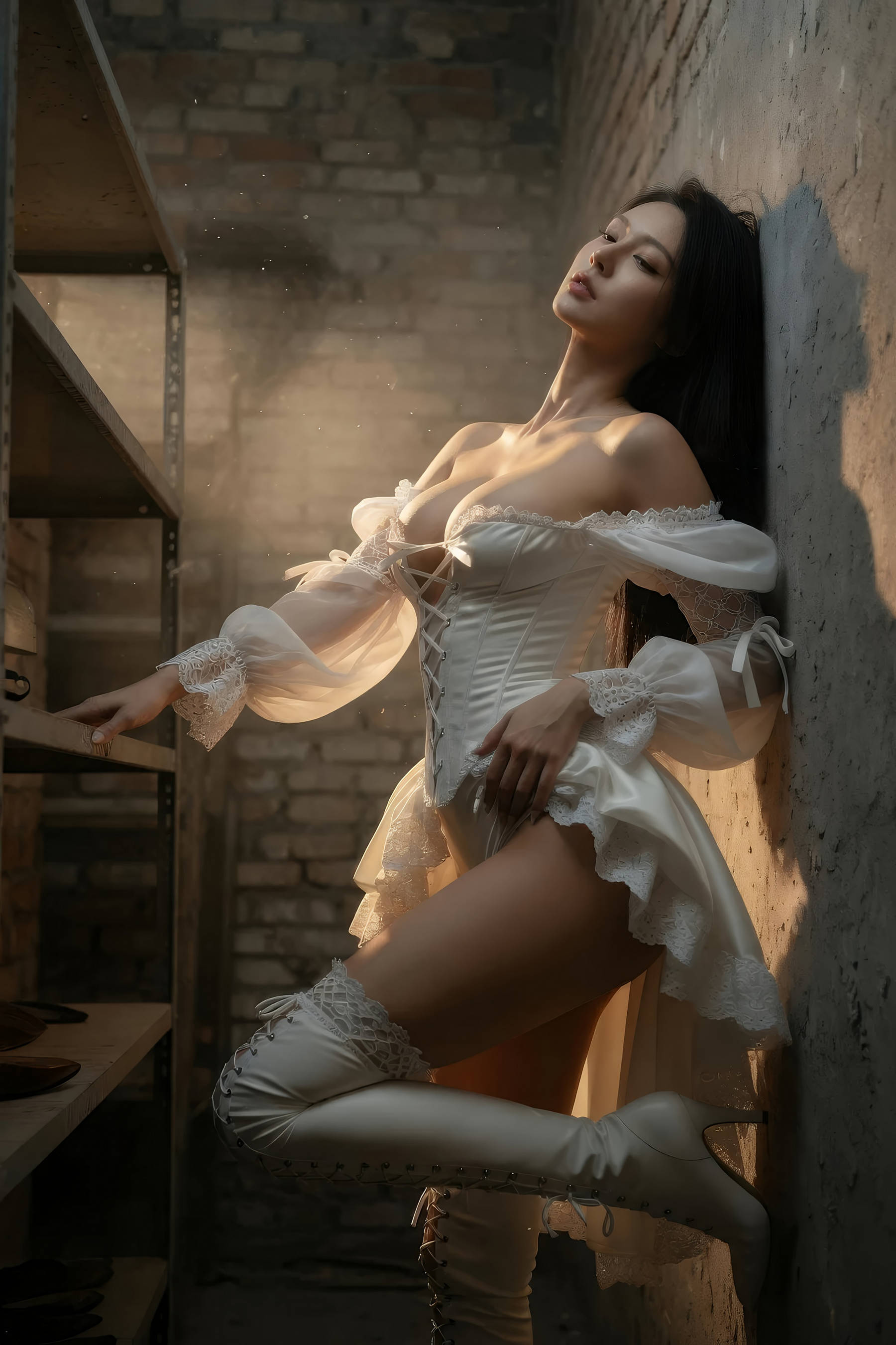 [AiGirl] 柒琪 白色丝袜 [67P]