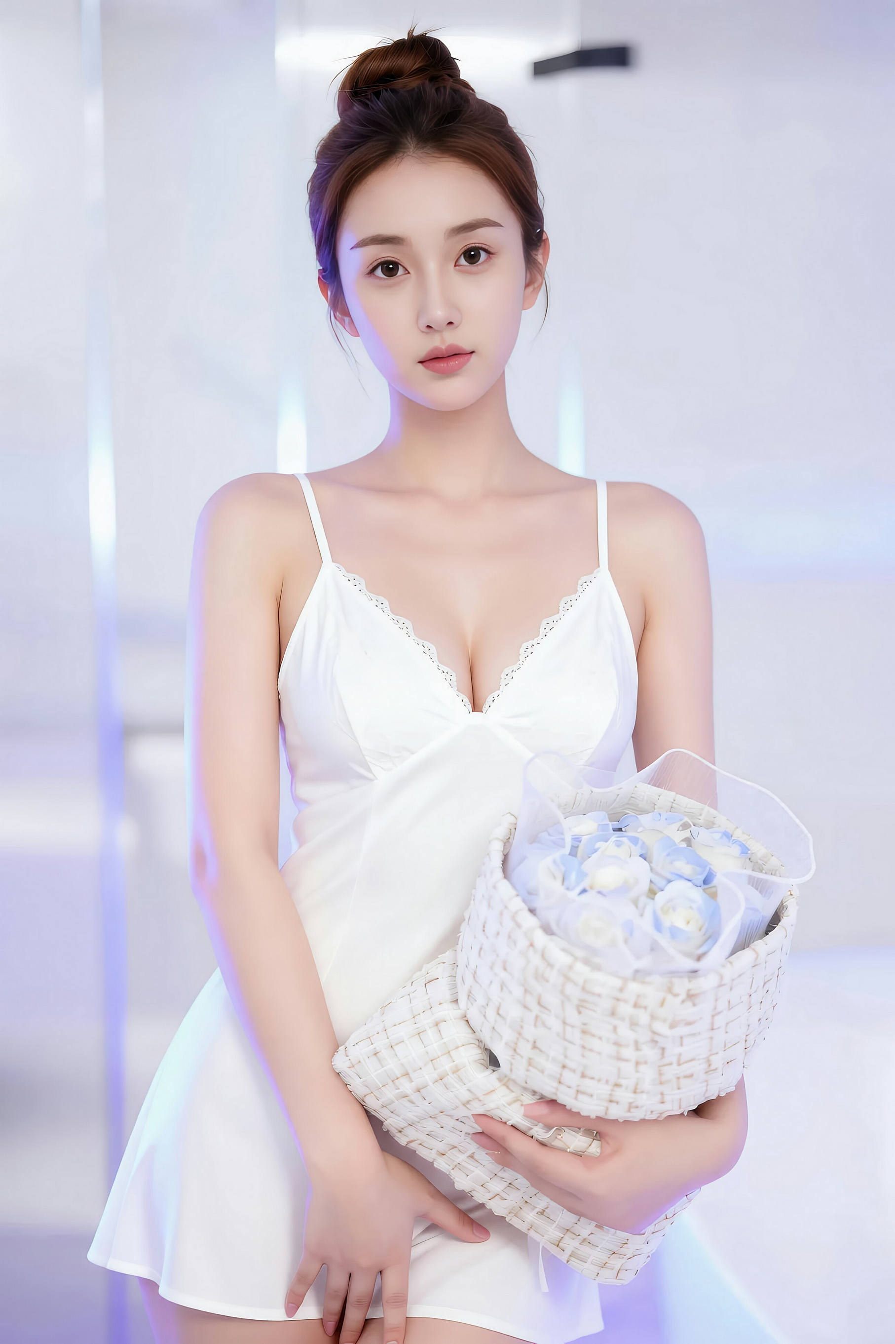 [AiGirl] 一柠 白色短裙 [64P]