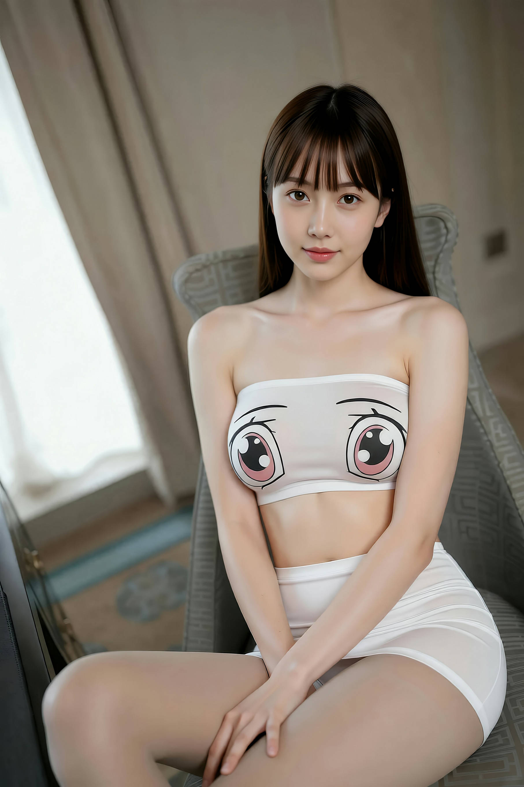 [AiGirl] 婉婉 白色短裙抹胸 [91P]